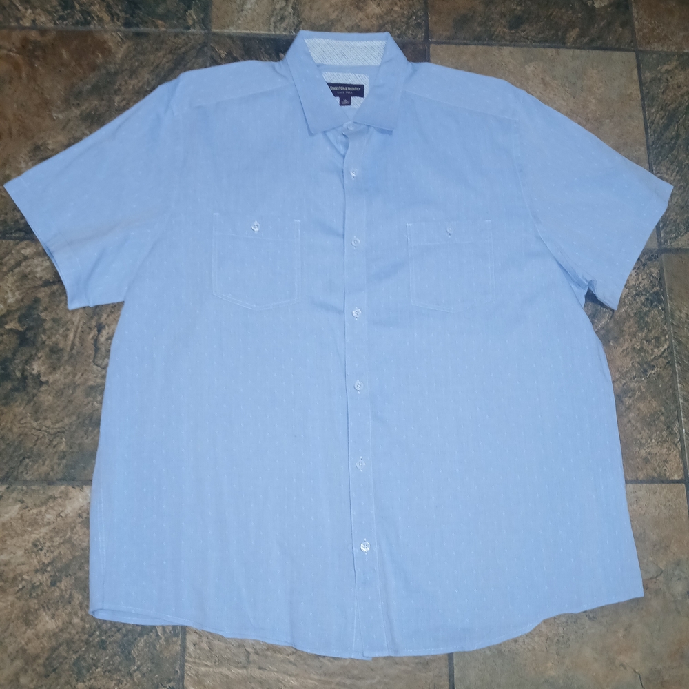 Johnston & Murphy Light Blue Casual Button Down Shirt